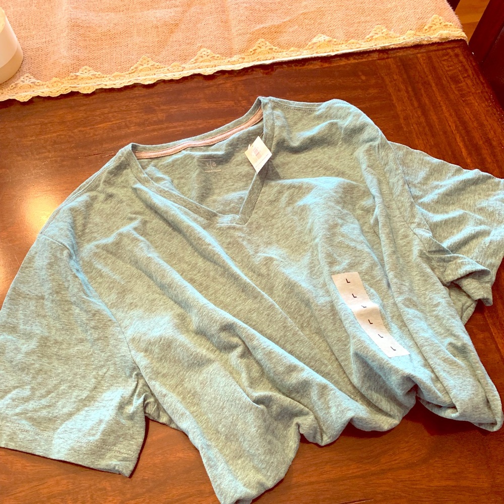 NWT Men’s Old Navy Heathered Blue-Green V-Neck Tee